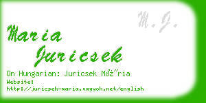 maria juricsek business card